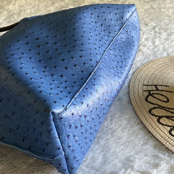 Sale! 🛍️Ostrich Embossed Azure Tote - Picture 5 of 15